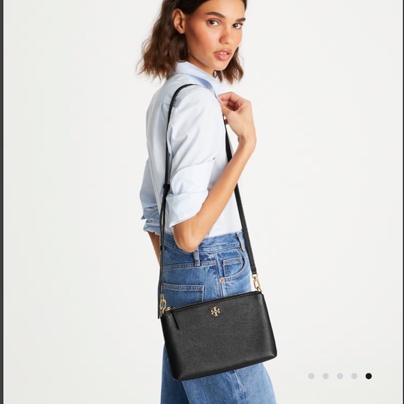 Tory Burch Bags Tory Burch Kira Small Pebbled Leather Topzip